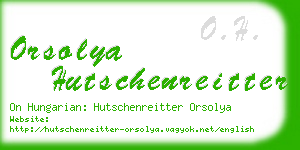 orsolya hutschenreitter business card